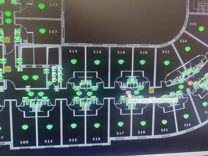 Montaż systemu sygnalizacji pożaru w obiekcie